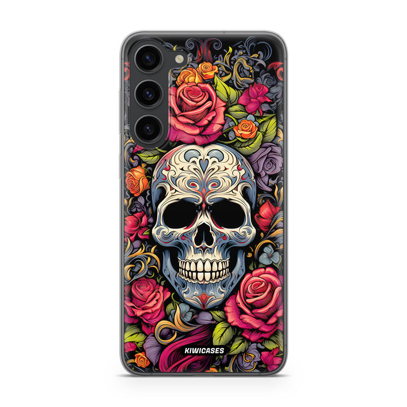 Floral Skull - Galaxy S24 Plus