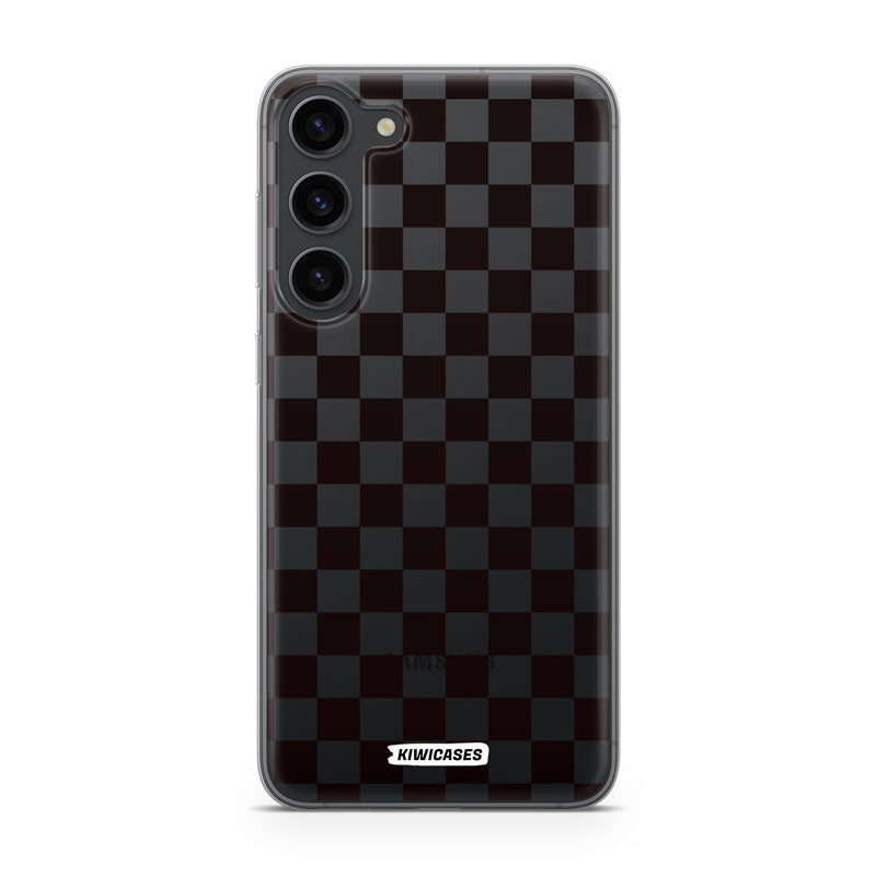 Black Checkers - Galaxy S24 Plus