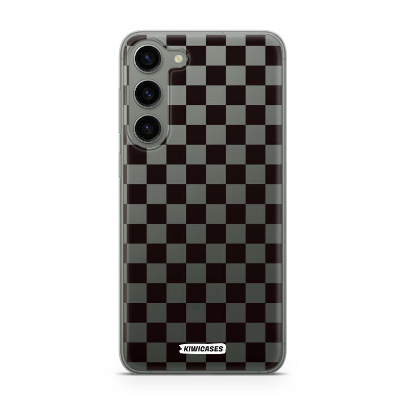 Black Checkers - Galaxy S24 Plus