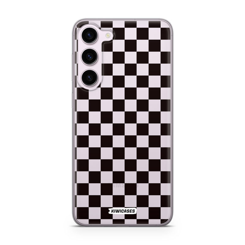 Black Checkers - Galaxy S24 Plus