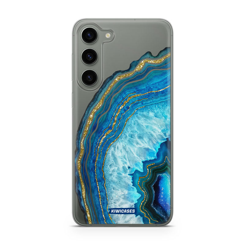 Blue Agate Crystal - Galaxy S24 Plus