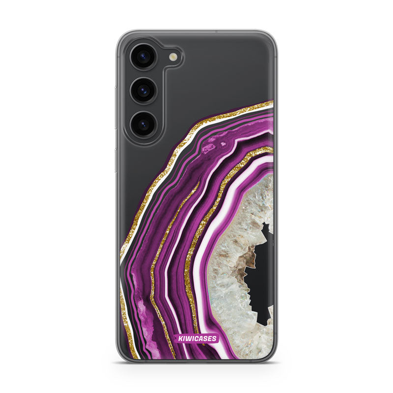 Purple Agate Crystal - Galaxy S24 Plus