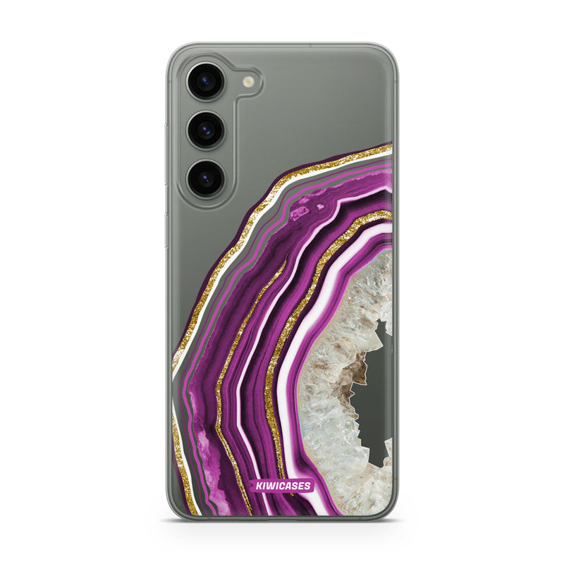 Purple Agate Crystal - Galaxy S24 Plus