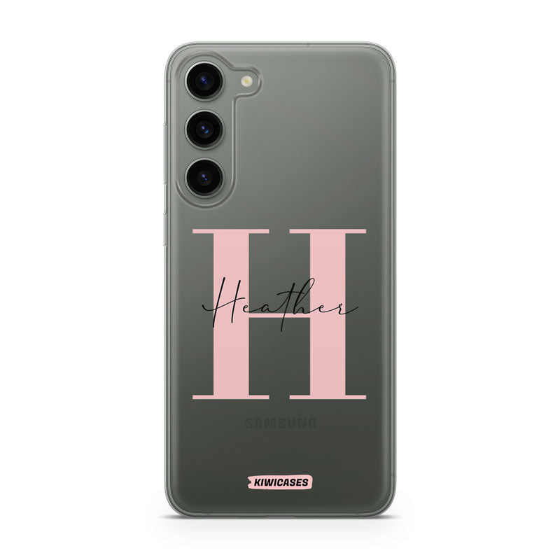 Pink Initials - Galaxy S24 Plus - Custom