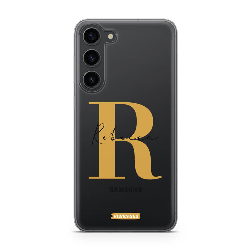 Gold Initials - Galaxy S24 Plus - Custom