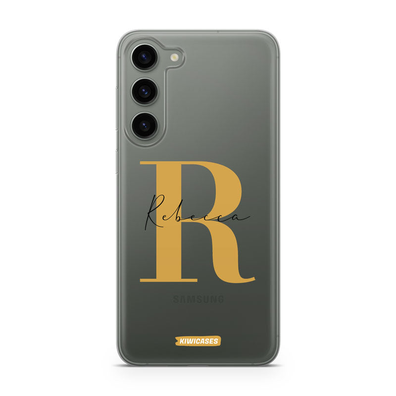 Gold Initials - Galaxy S24 Plus - Custom