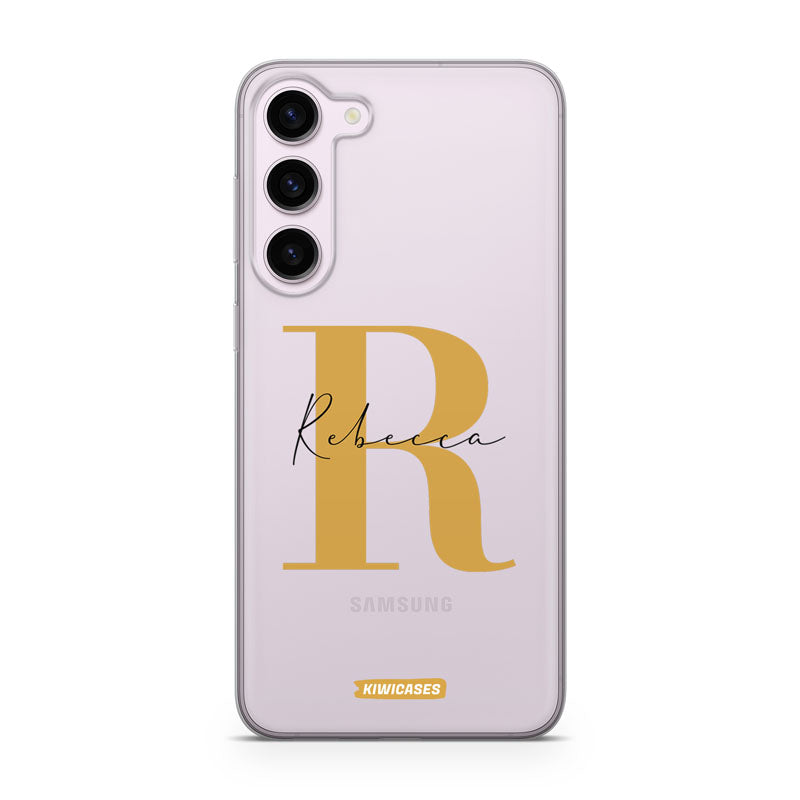 Gold Initials - Galaxy S24 Plus - Custom