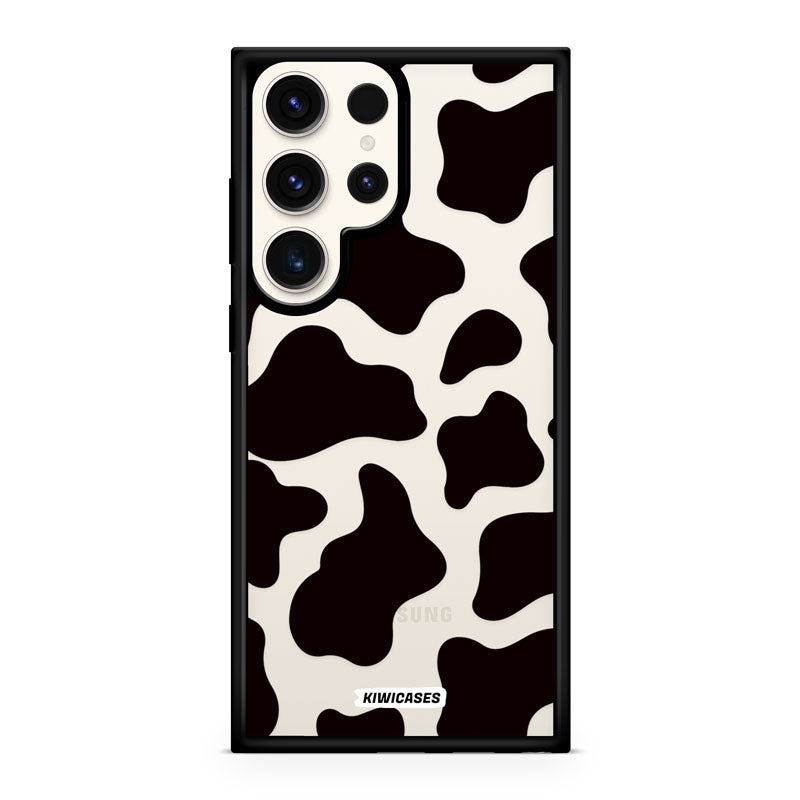 Cow Print in Black - Galaxy S24 Ultra