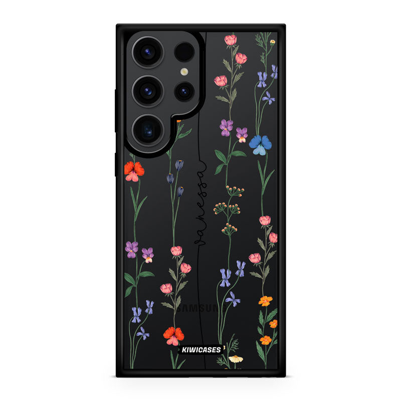 Floral String Black - Galaxy S24 Ultra - Custom