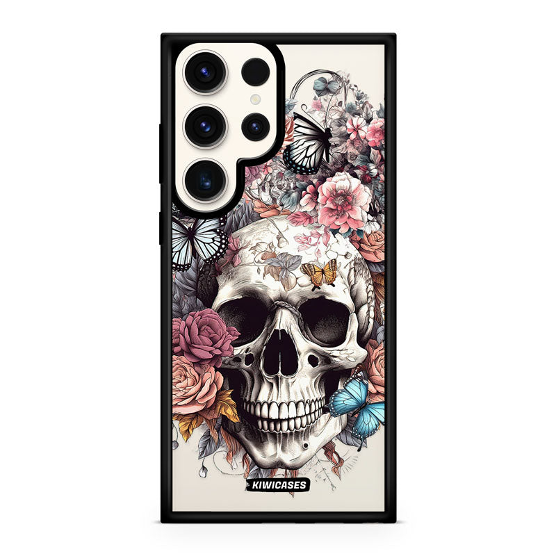 Dusty Floral Skull - Galaxy S24 Ultra