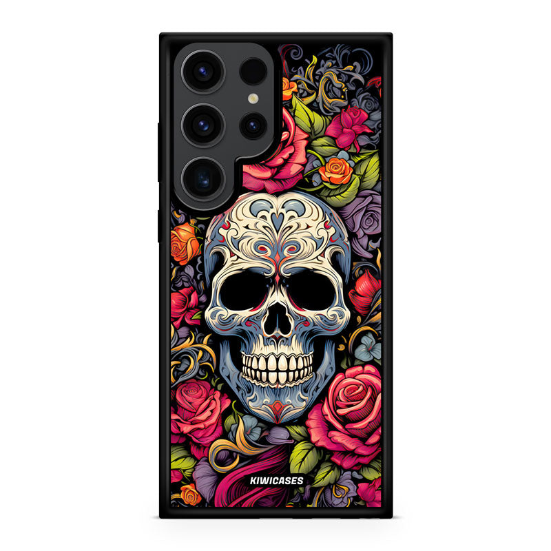 Floral Skull - Galaxy S24 Ultra