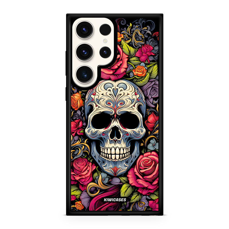 Floral Skull - Galaxy S24 Ultra