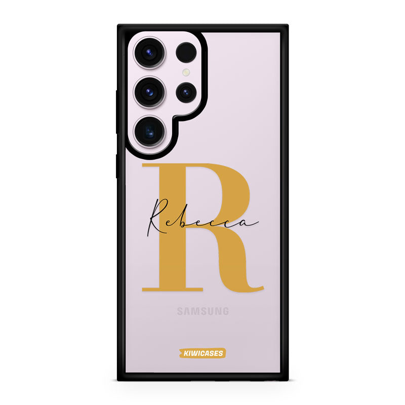 Gold Initials - Galaxy S24 Ultra - Custom