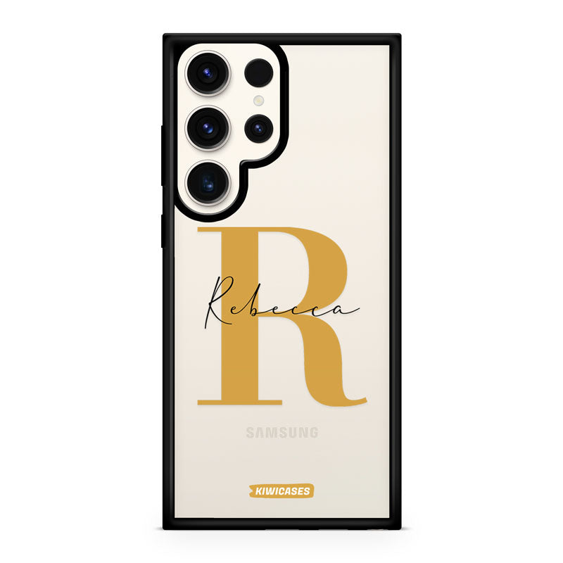 Gold Initials - Galaxy S24 Ultra - Custom