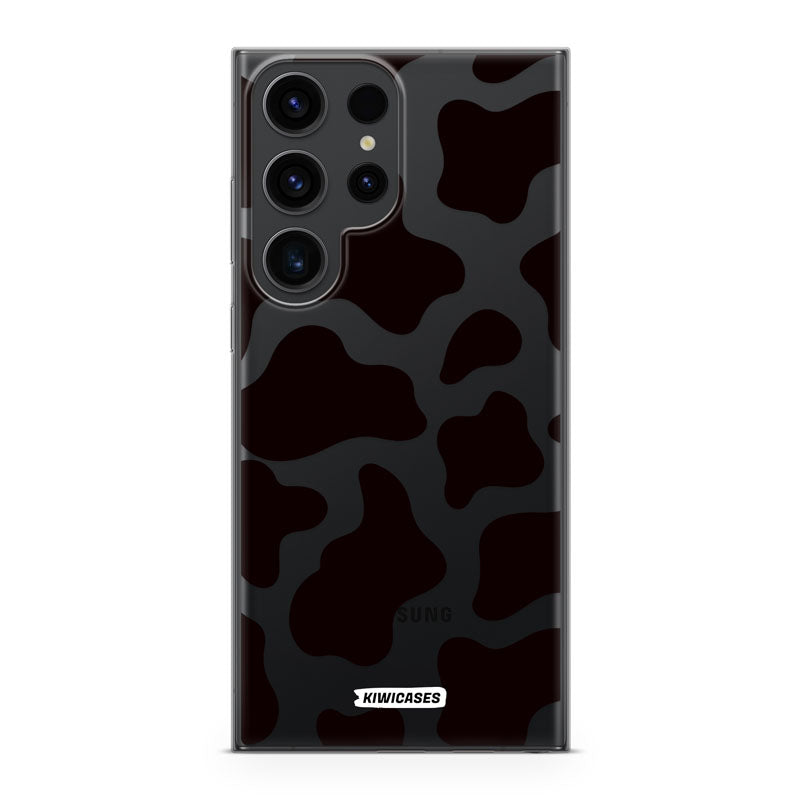 Cow Print in Black - Galaxy S24 Ultra