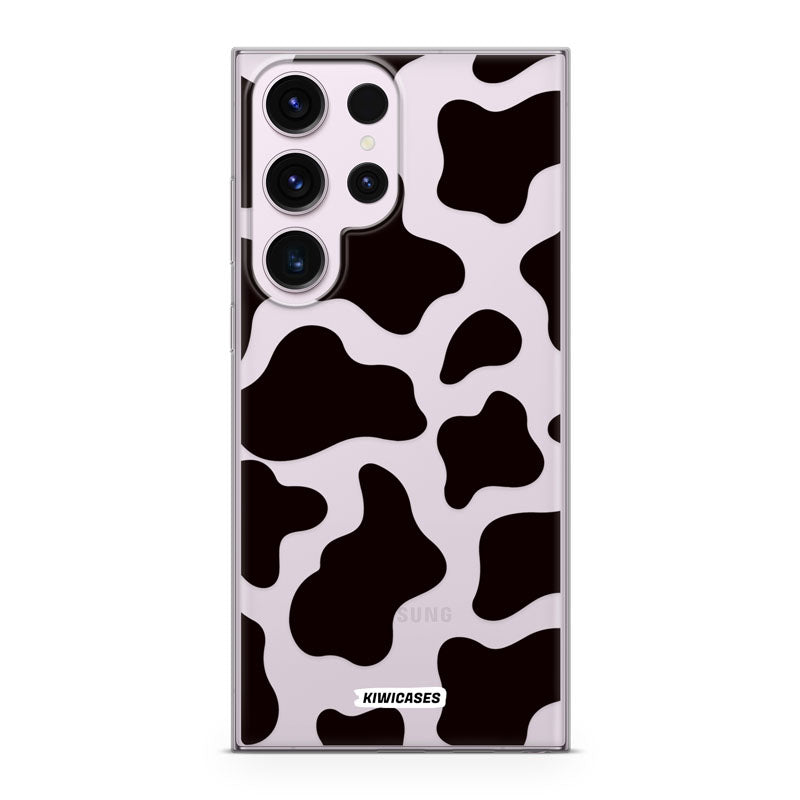 Cow Print in Black - Galaxy S24 Ultra