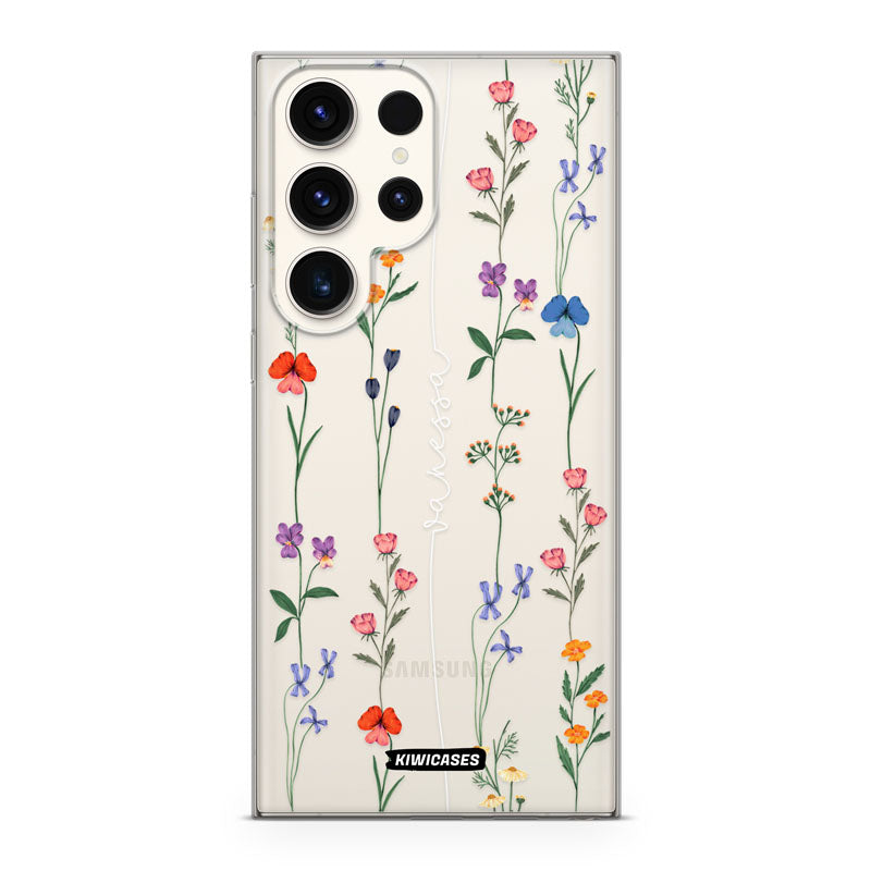 Floral String White - Galaxy S24 Ultra - Custom