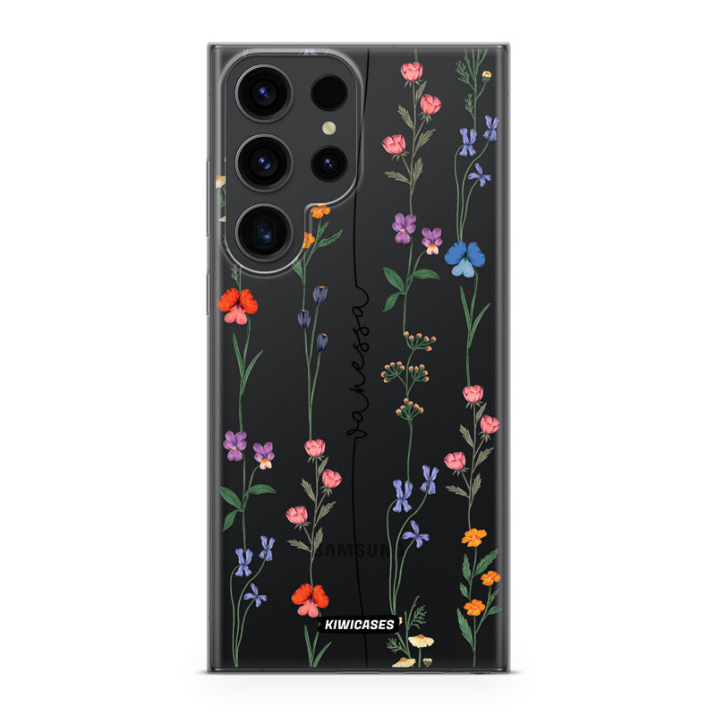 Floral String Black - Galaxy S24 Ultra - Custom