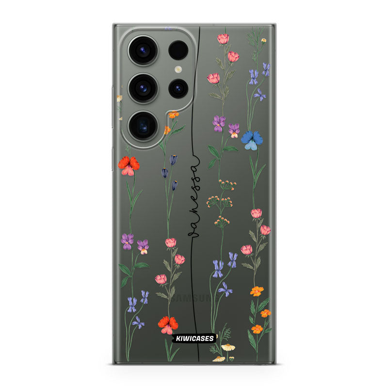 Floral String Black - Galaxy S24 Ultra - Custom