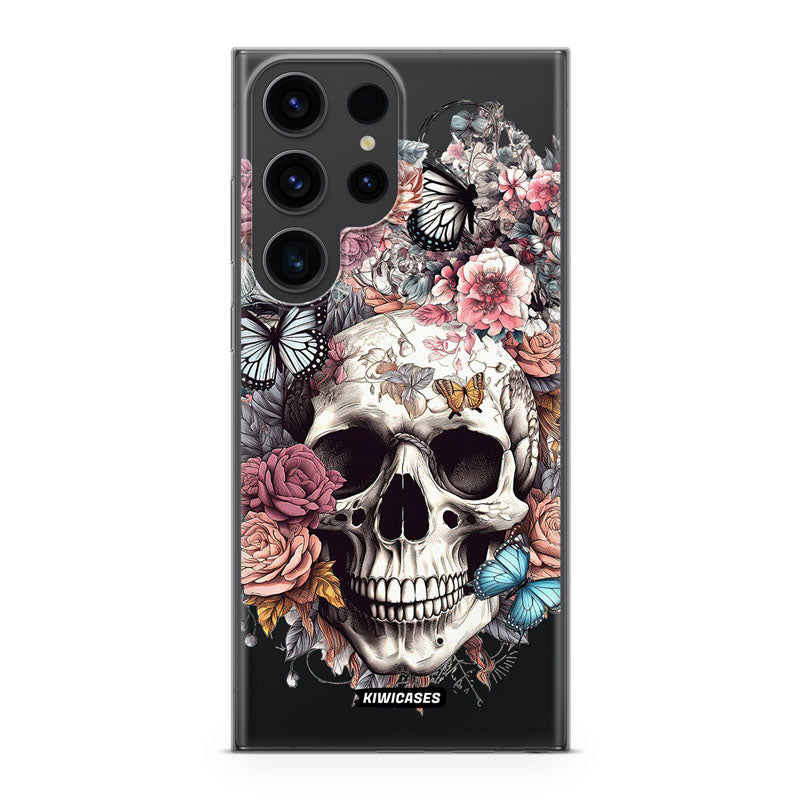 Dusty Floral Skull - Galaxy S24 Ultra