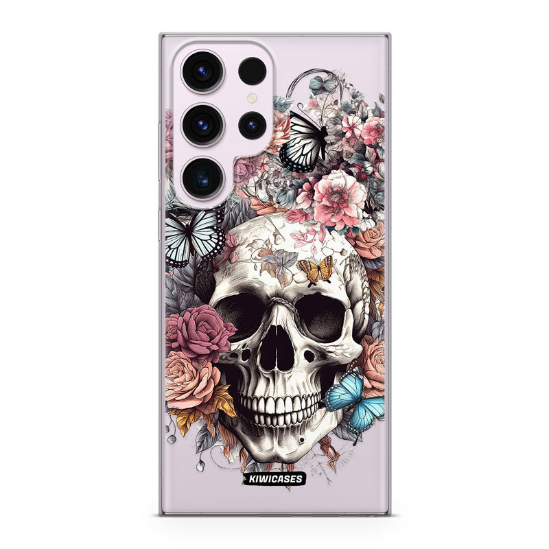 Dusty Floral Skull - Galaxy S24 Ultra