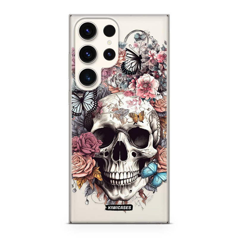 Dusty Floral Skull - Galaxy S24 Ultra