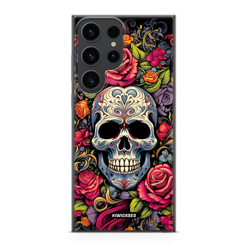 Floral Skull - Galaxy S24 Ultra