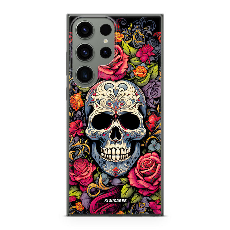 Floral Skull - Galaxy S24 Ultra