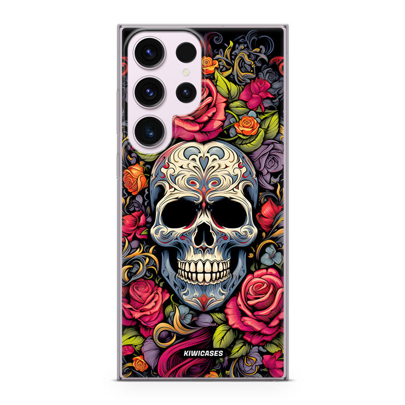 Floral Skull - Galaxy S24 Ultra