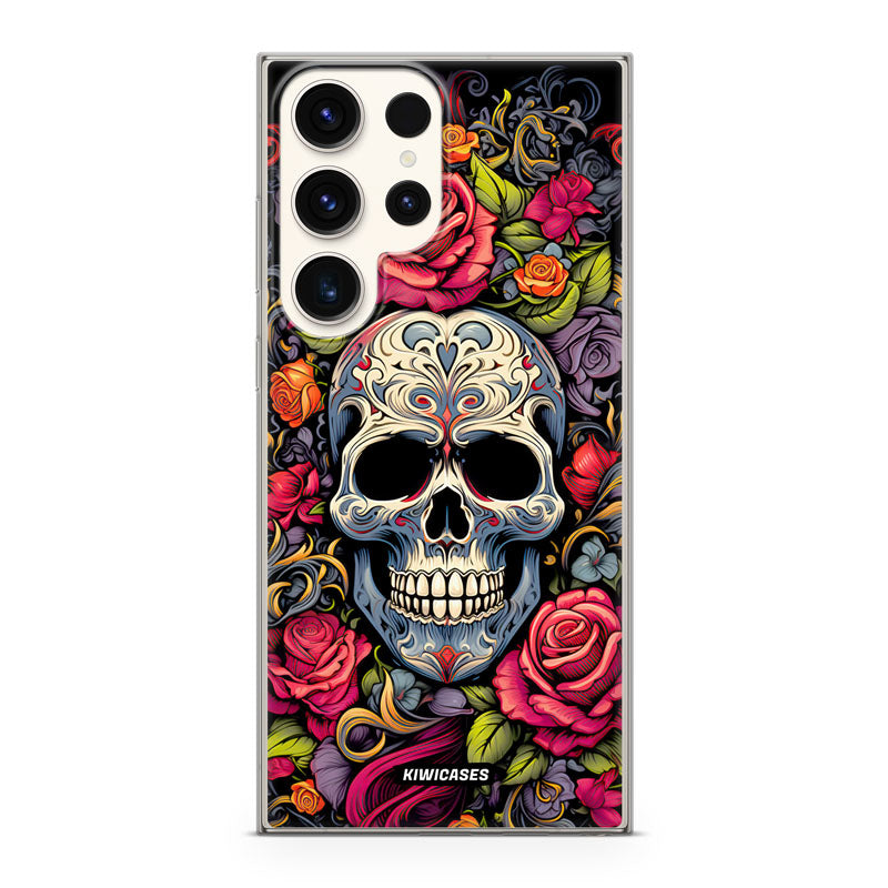 Floral Skull - Galaxy S24 Ultra