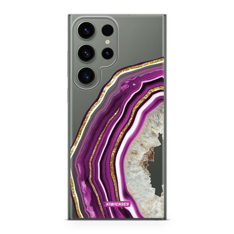 Purple Agate Crystal - Galaxy S24 Ultra