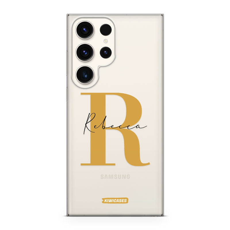 Gold Initials - Galaxy S24 Ultra - Custom