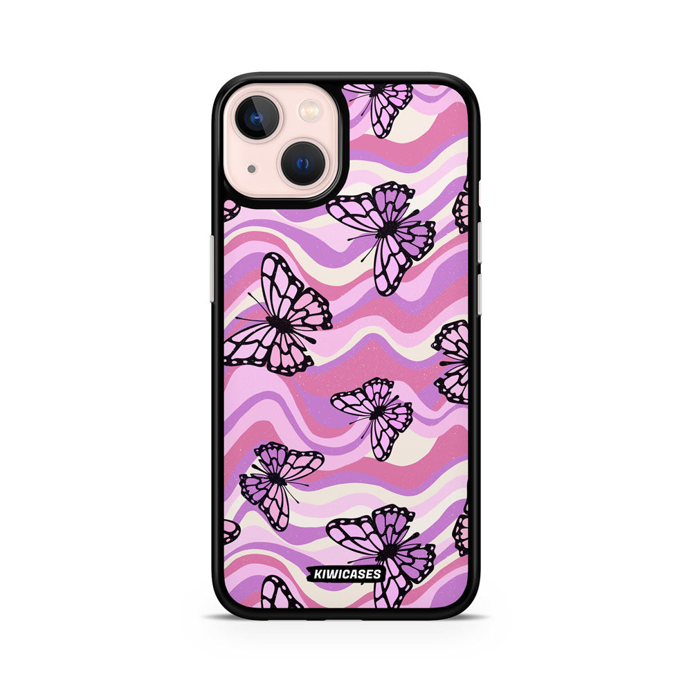 Wavey Purple Butterflies - iPhone 13