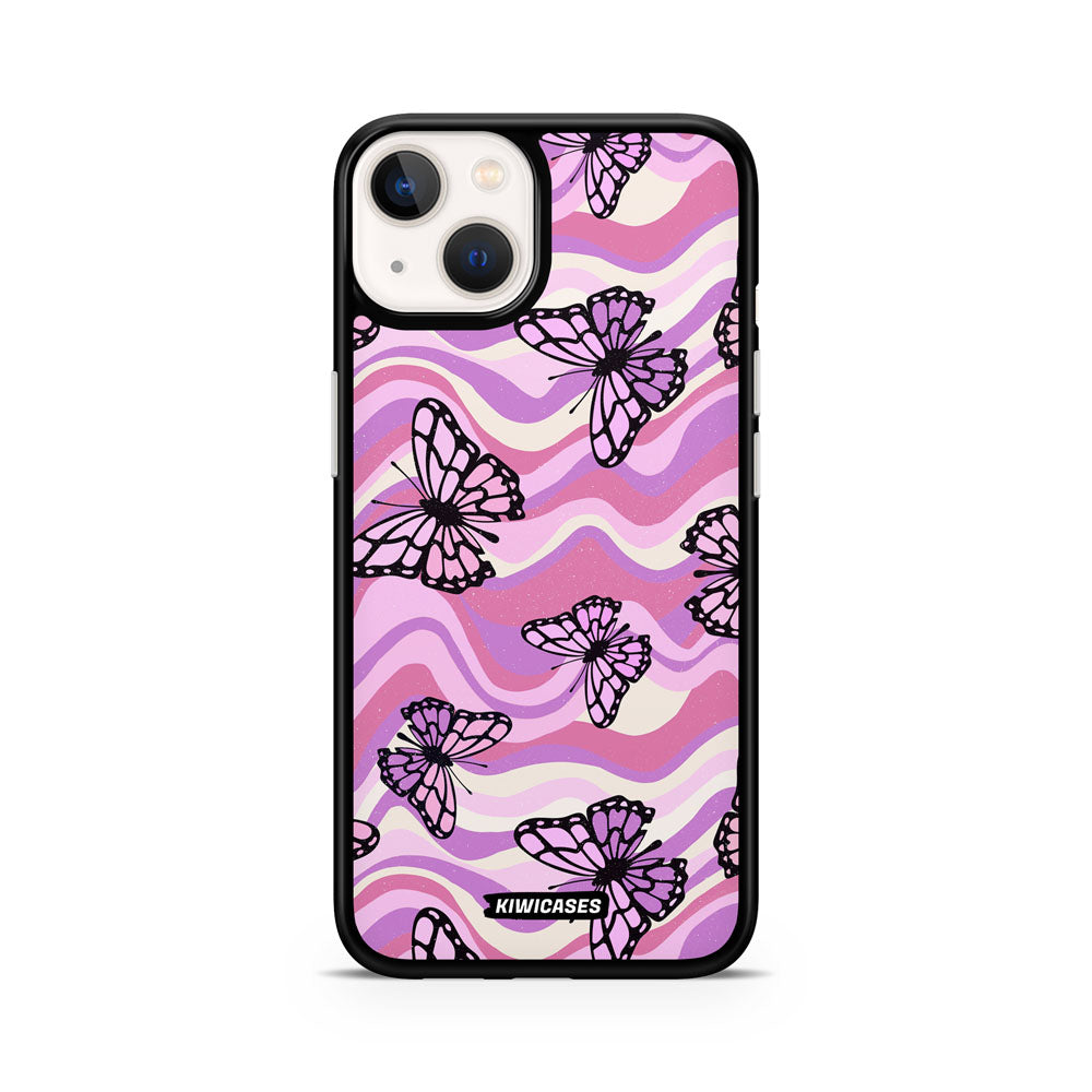 Wavey Purple Butterflies - iPhone 13