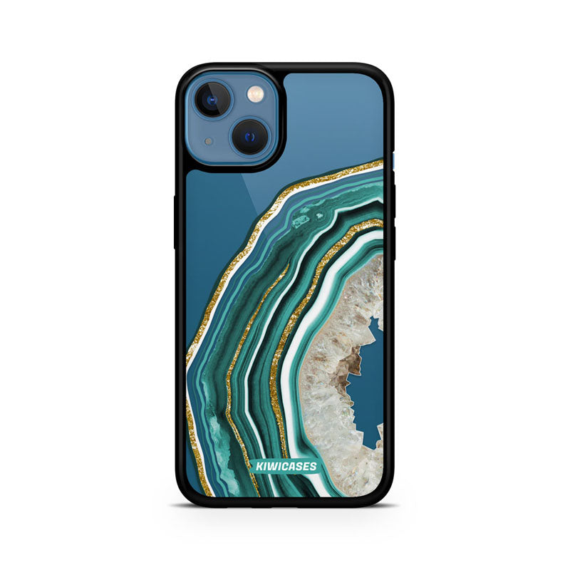 Green Agate Crystal - iPhone 13 Mini