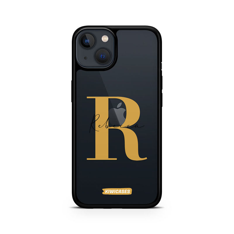 Gold Initials - iPhone 13 Mini - Custom