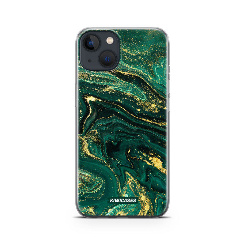 Emerald Splashes - iPhone 13 Mini