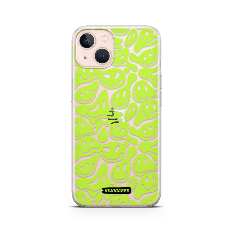 Green Acid Face - iPhone 13 Mini
