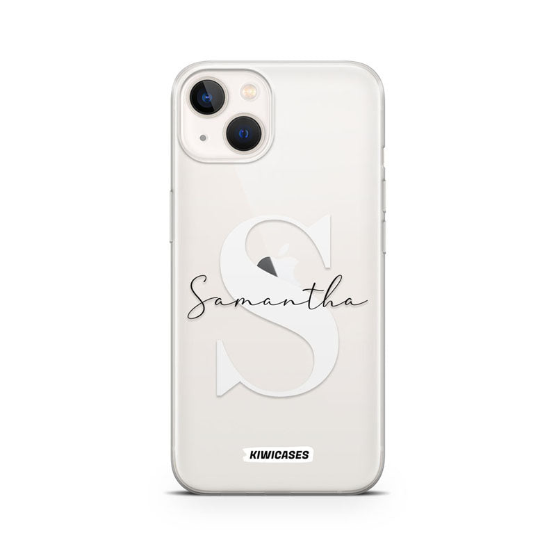 White Initials - iPhone 13 Mini - Custom