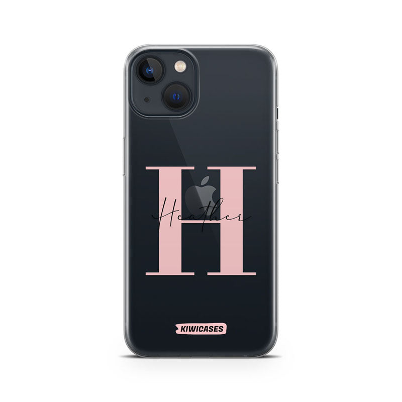 Pink Initials - iPhone 13 Mini - Custom