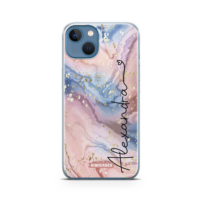 Blue Swirl Watercolour - iPhone 13 Mini - Custom