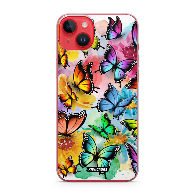 Rainbow Butterflies - iPhone 14 Plus