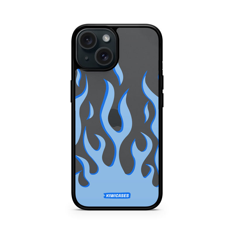 Blue Fire Flames - iPhone 15