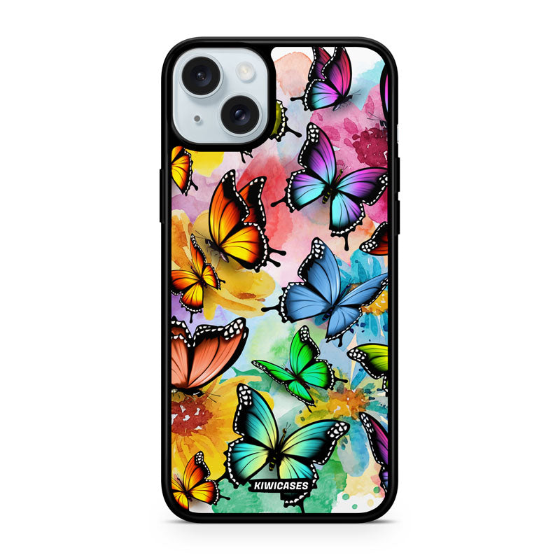 Rainbow Butterflies - iPhone 15 Plus