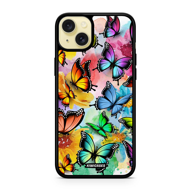 Rainbow Butterflies - iPhone 15 Plus