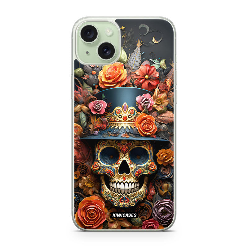 Top Hat Skull - iPhone 15 Plus