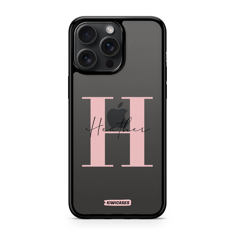 Pink Initials - iPhone 15 Pro Max - Custom
