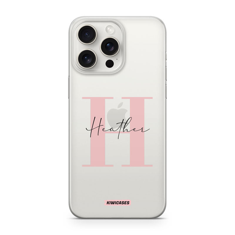Pink Initials - iPhone 15 Pro Max - Custom