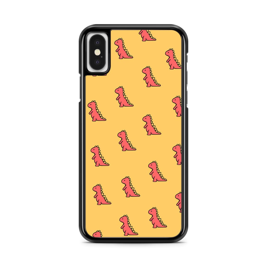 Red Dinosaur Phone Case - iPhone X/XS - Phone Case